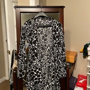 Geometric Wrap Dress